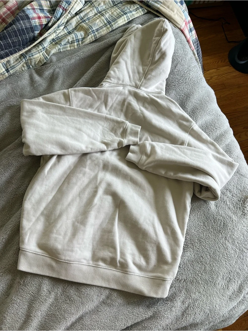 Alo Yoga Women’s Renown Heavy Weight Hoodie Bone Cream White Small